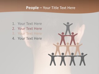 A Woman's Back With Her Hair In A Bun PowerPoint Template