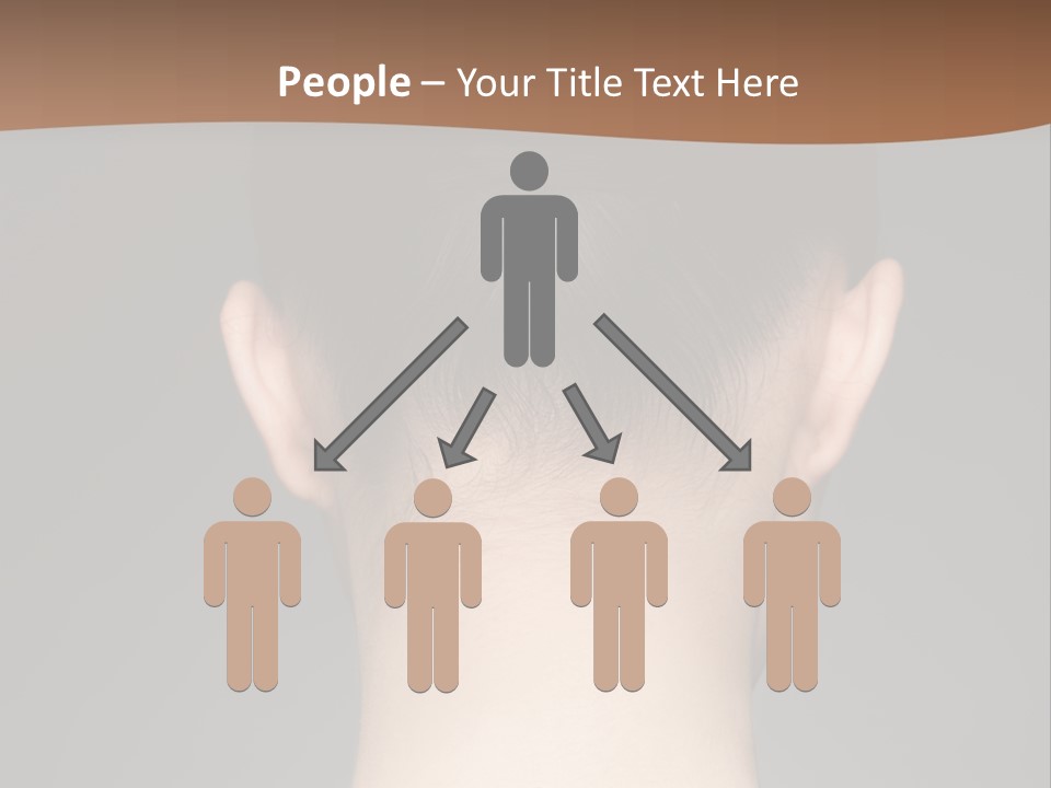 A Woman's Back With Her Hair In A Bun PowerPoint Template