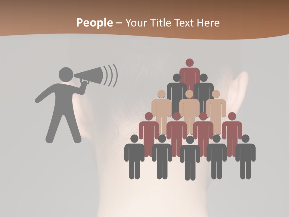 A Woman's Back With Her Hair In A Bun PowerPoint Template