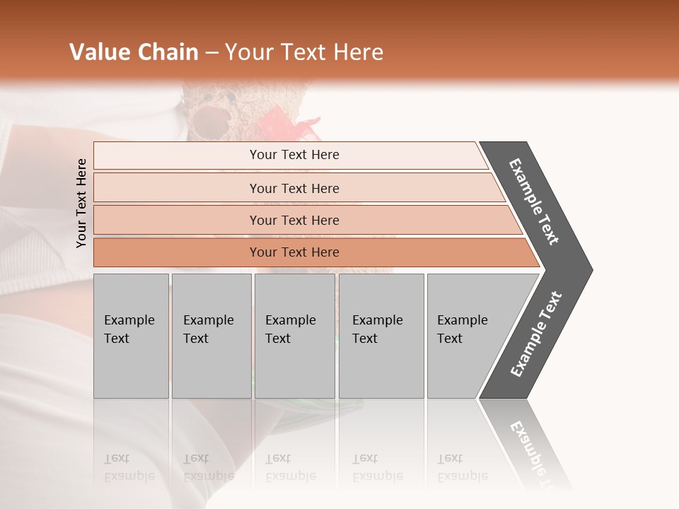 A Pregnant Woman Holding A Teddy Bear In Her Belly PowerPoint Template