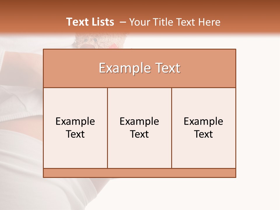 A Pregnant Woman Holding A Teddy Bear In Her Belly PowerPoint Template