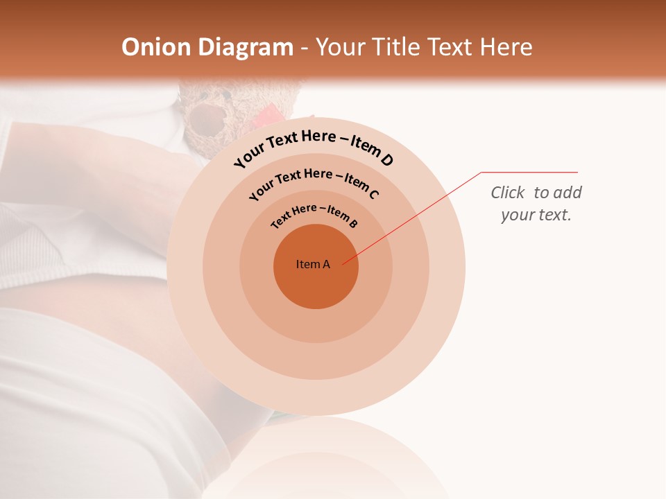 A Pregnant Woman Holding A Teddy Bear In Her Belly PowerPoint Template