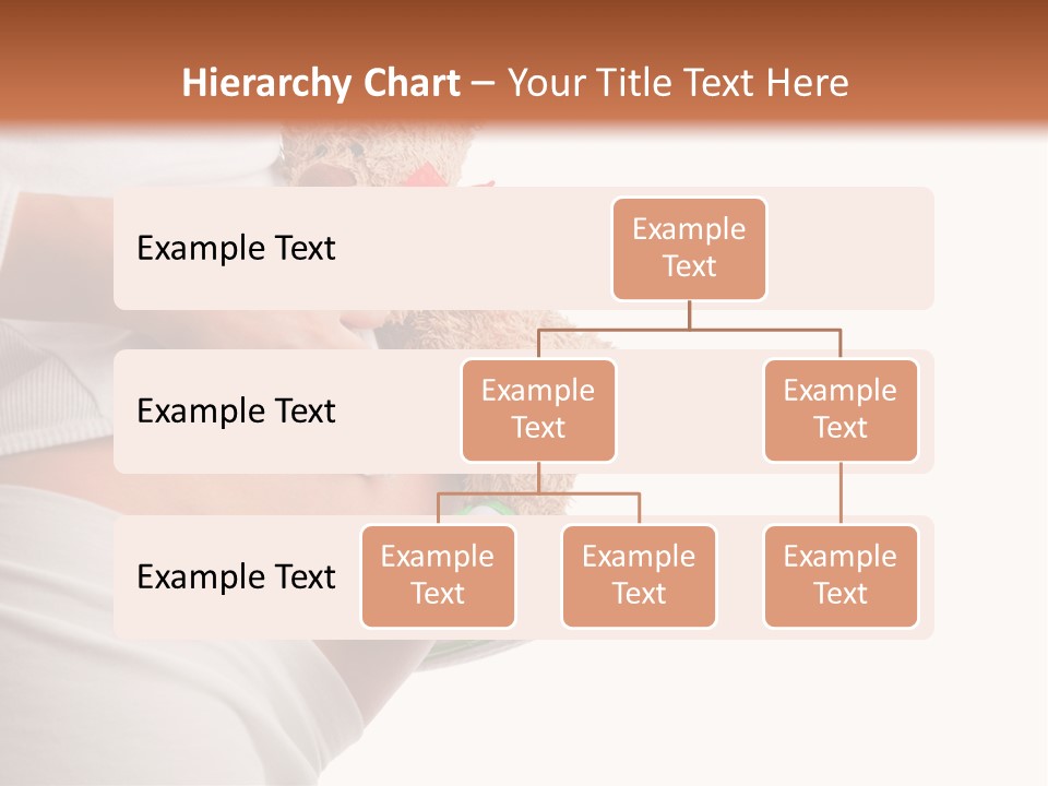 A Pregnant Woman Holding A Teddy Bear In Her Belly PowerPoint Template