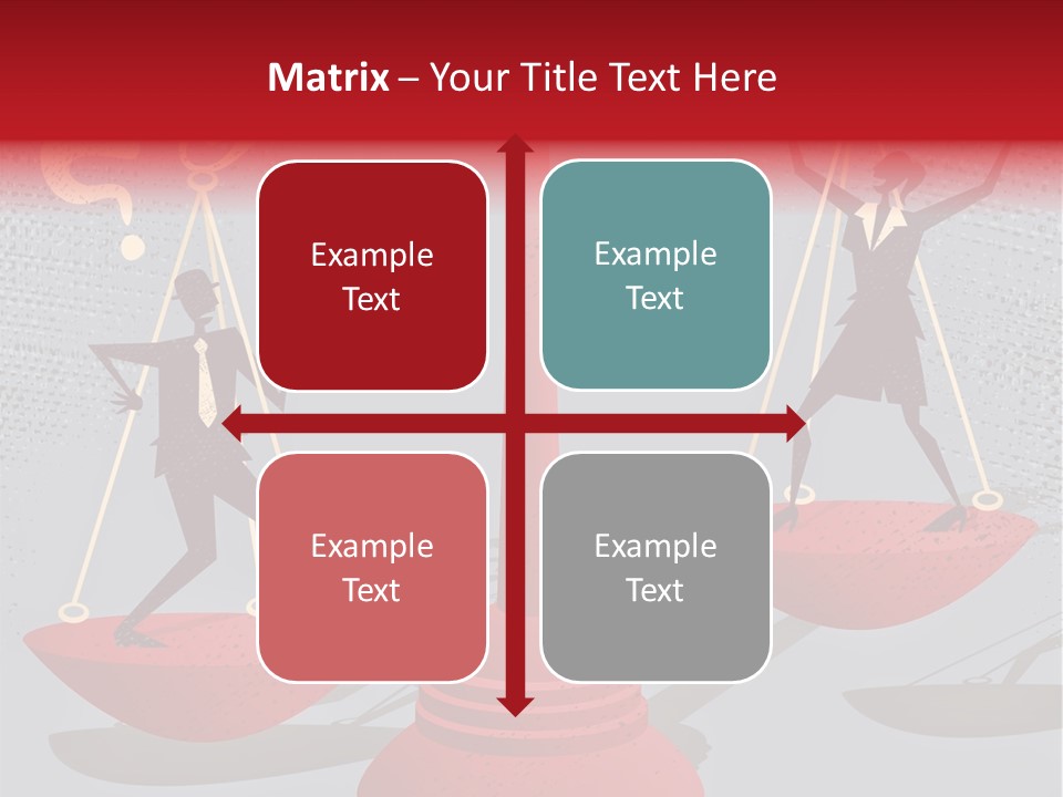 A Man And Woman Balance On A Scale PowerPoint Template