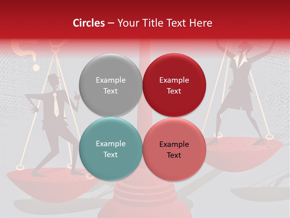 A Man And Woman Balance On A Scale PowerPoint Template