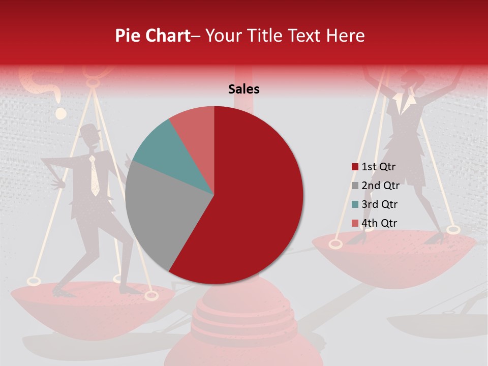 A Man And Woman Balance On A Scale PowerPoint Template