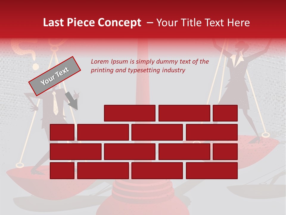 A Man And Woman Balance On A Scale PowerPoint Template