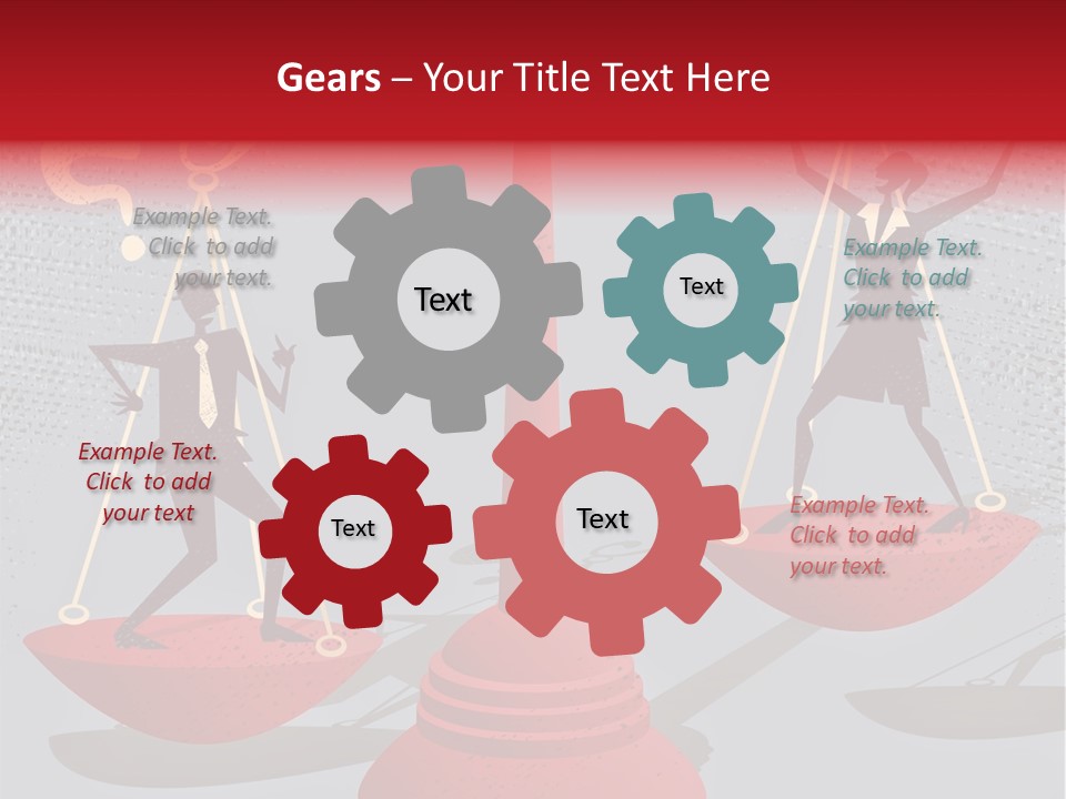 A Man And Woman Balance On A Scale PowerPoint Template