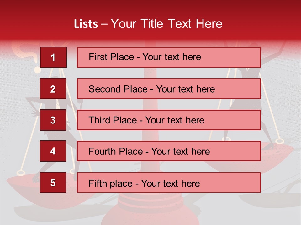 A Man And Woman Balance On A Scale PowerPoint Template