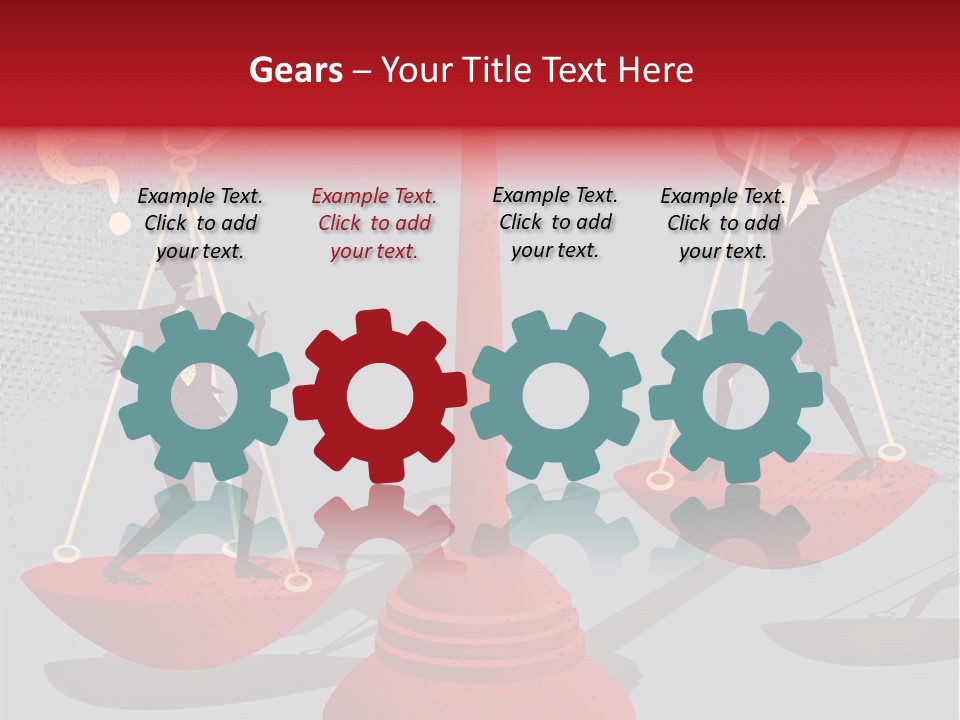 A Man And Woman Balance On A Scale PowerPoint Template