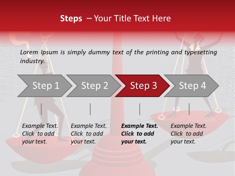 A Man And Woman Balance On A Scale PowerPoint Template