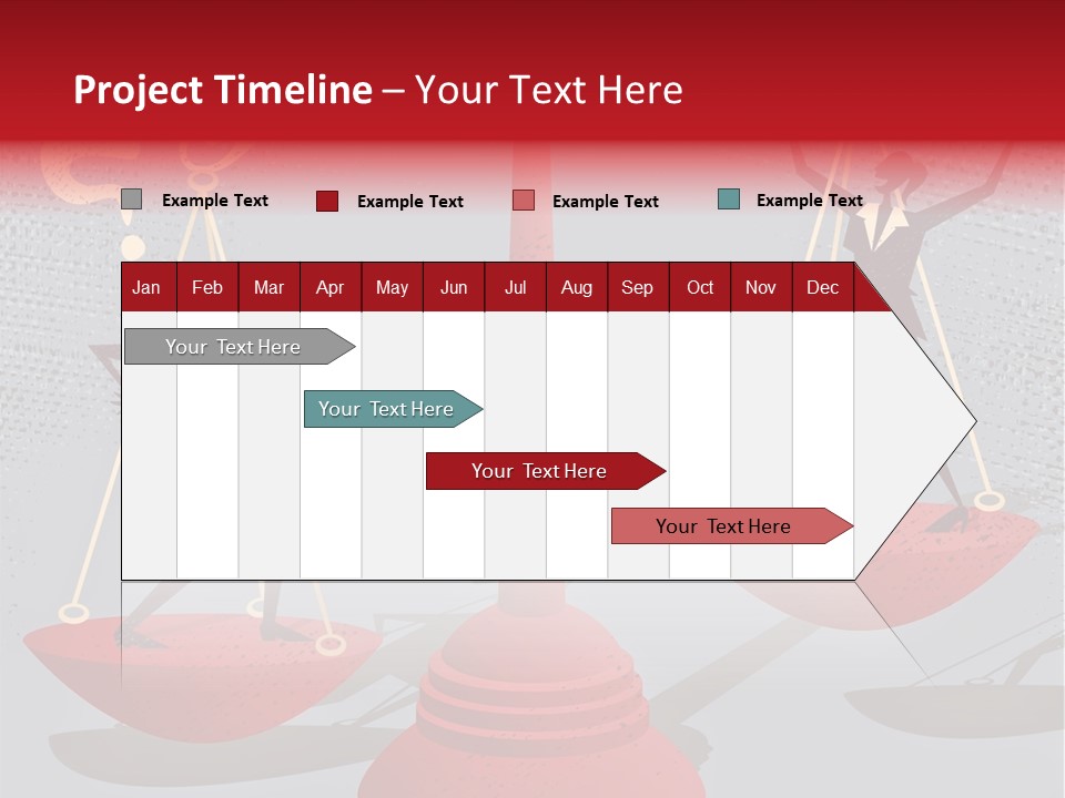 A Man And Woman Balance On A Scale PowerPoint Template