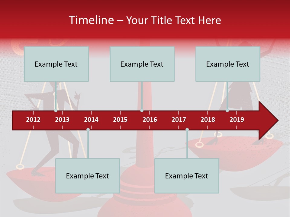 A Man And Woman Balance On A Scale PowerPoint Template