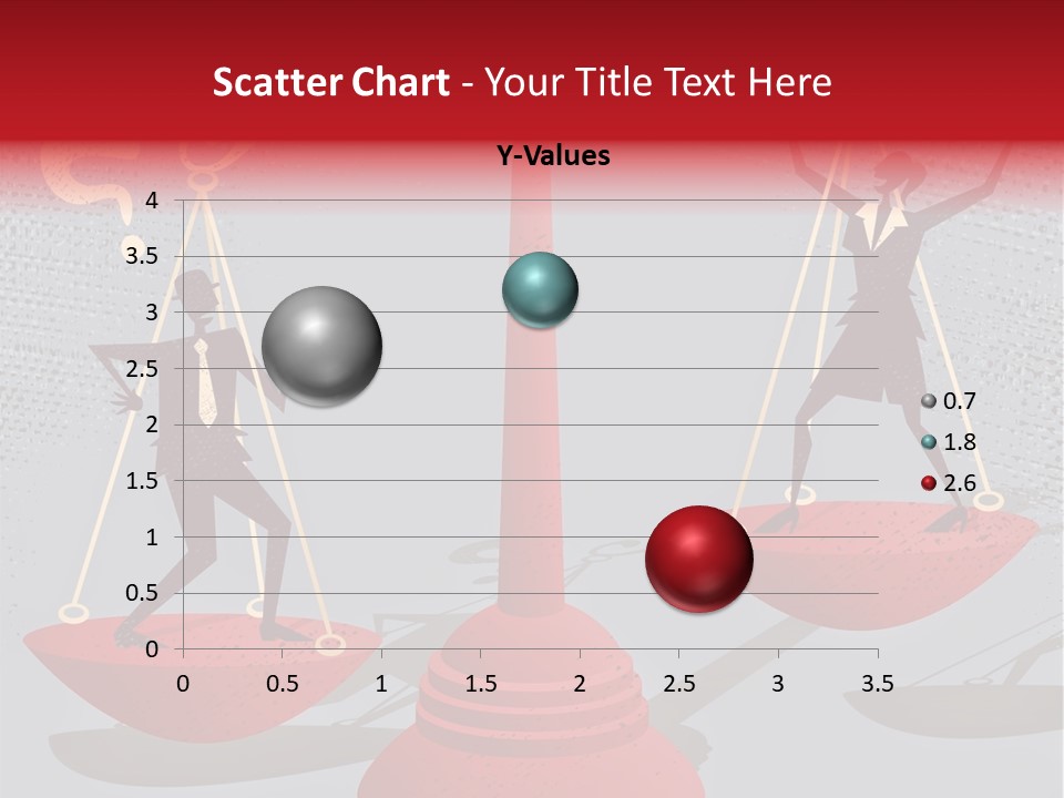 A Man And Woman Balance On A Scale PowerPoint Template