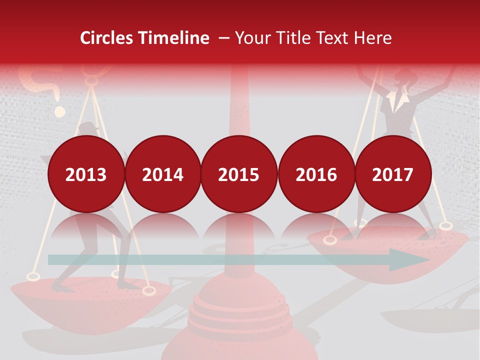 A Man And Woman Balance On A Scale PowerPoint Template