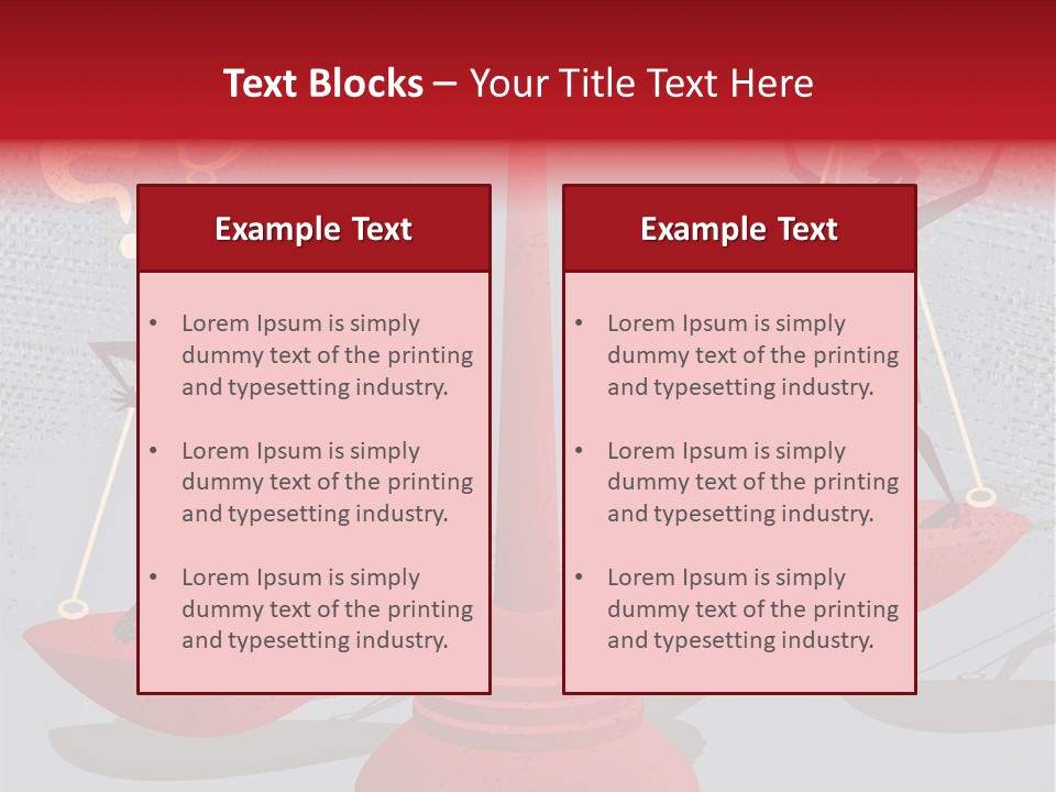 A Man And Woman Balance On A Scale PowerPoint Template