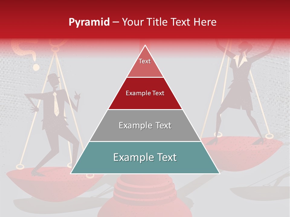 A Man And Woman Balance On A Scale PowerPoint Template