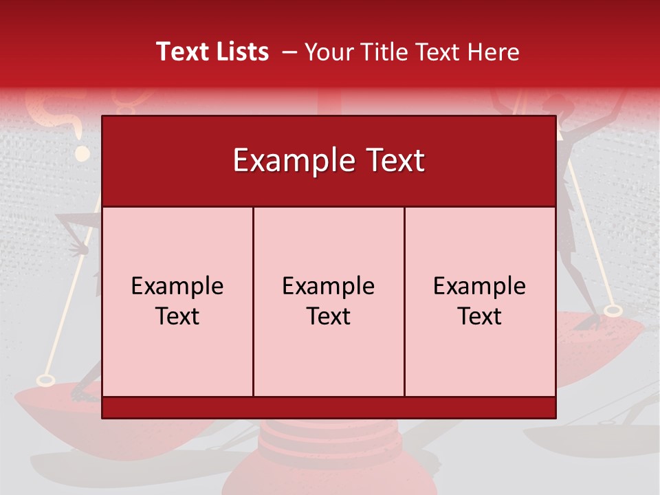 A Man And Woman Balance On A Scale PowerPoint Template