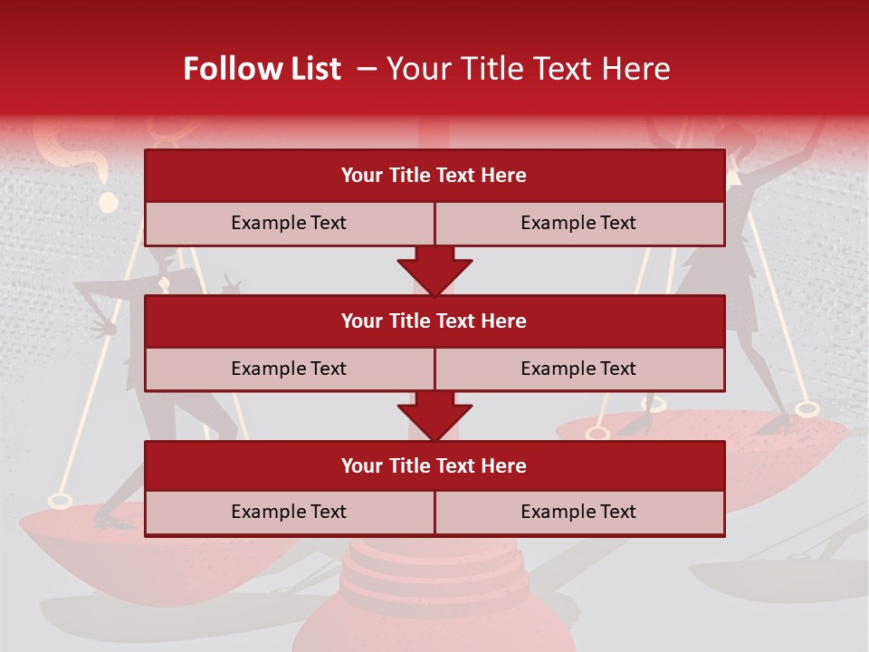A Man And Woman Balance On A Scale PowerPoint Template