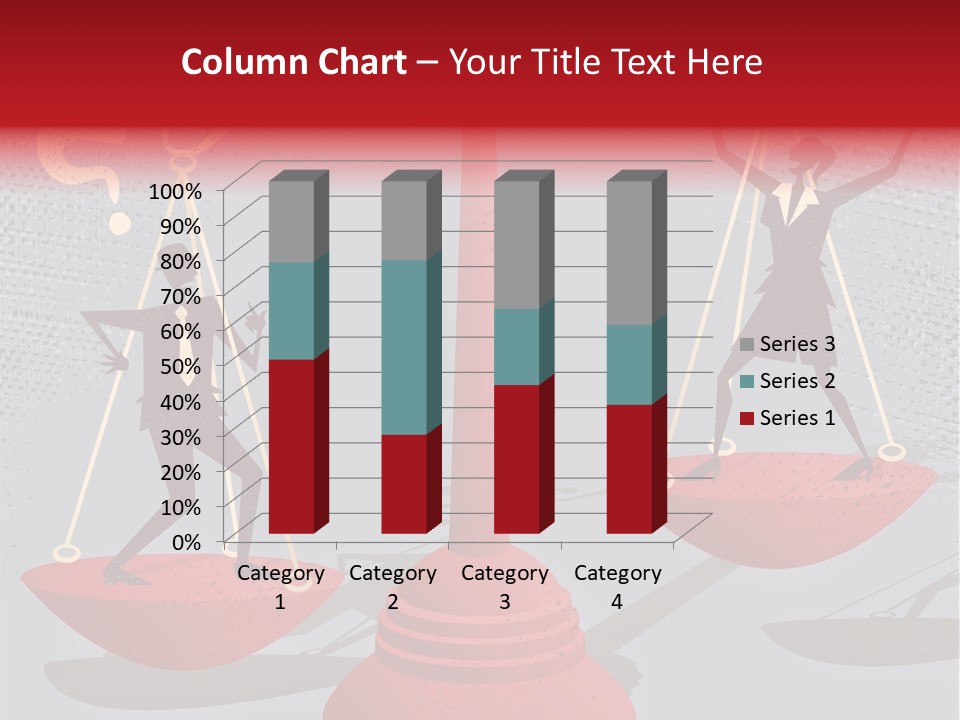 A Man And Woman Balance On A Scale PowerPoint Template