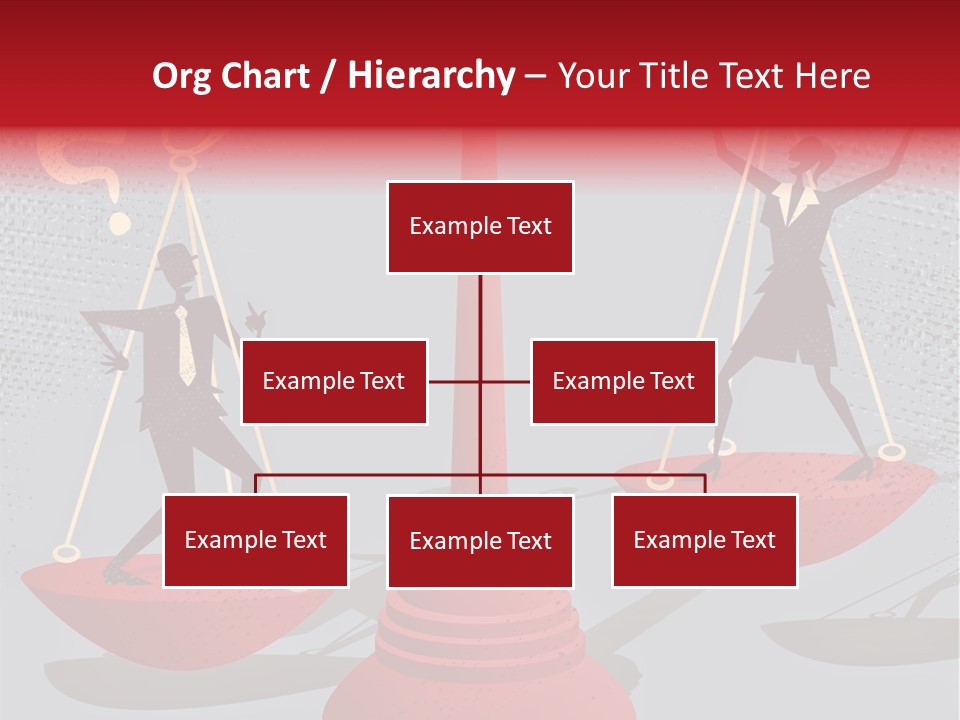 A Man And Woman Balance On A Scale PowerPoint Template