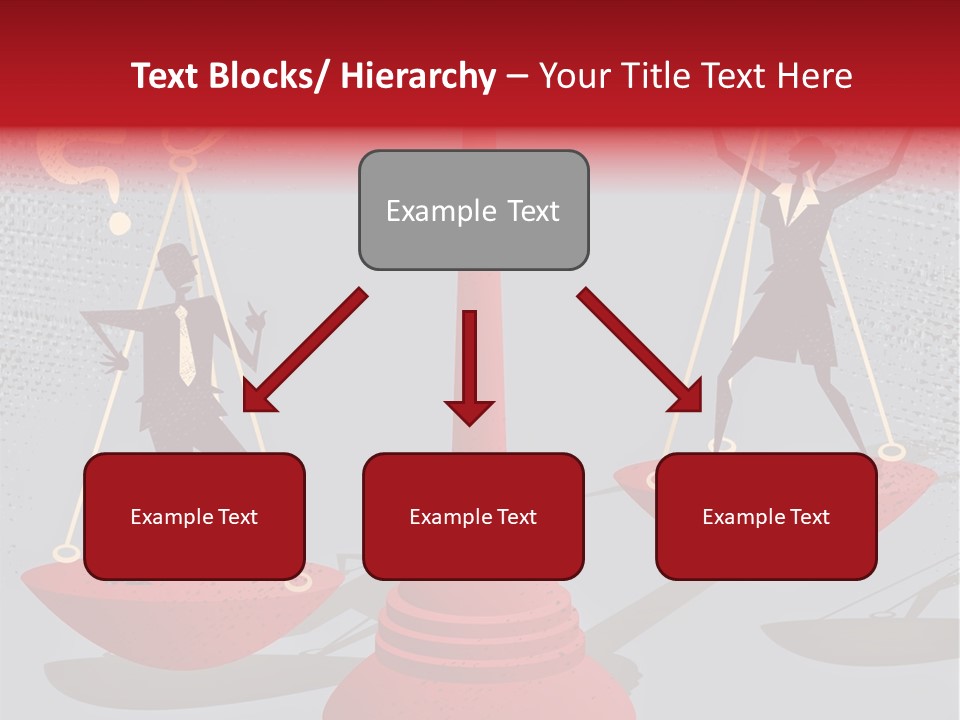 A Man And Woman Balance On A Scale PowerPoint Template