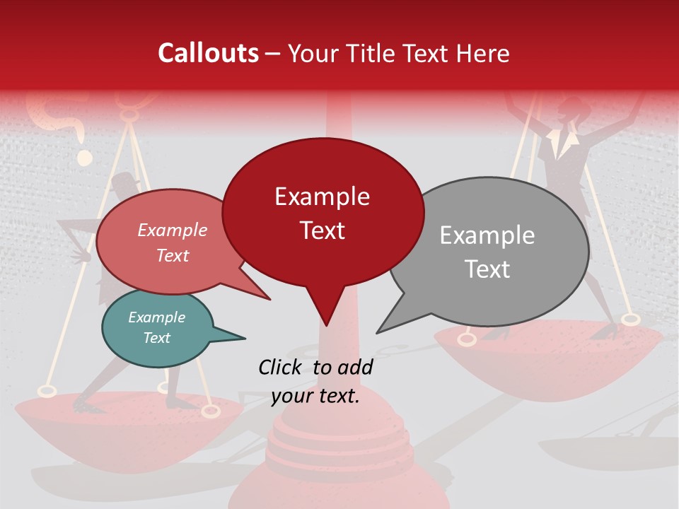 A Man And Woman Balance On A Scale PowerPoint Template