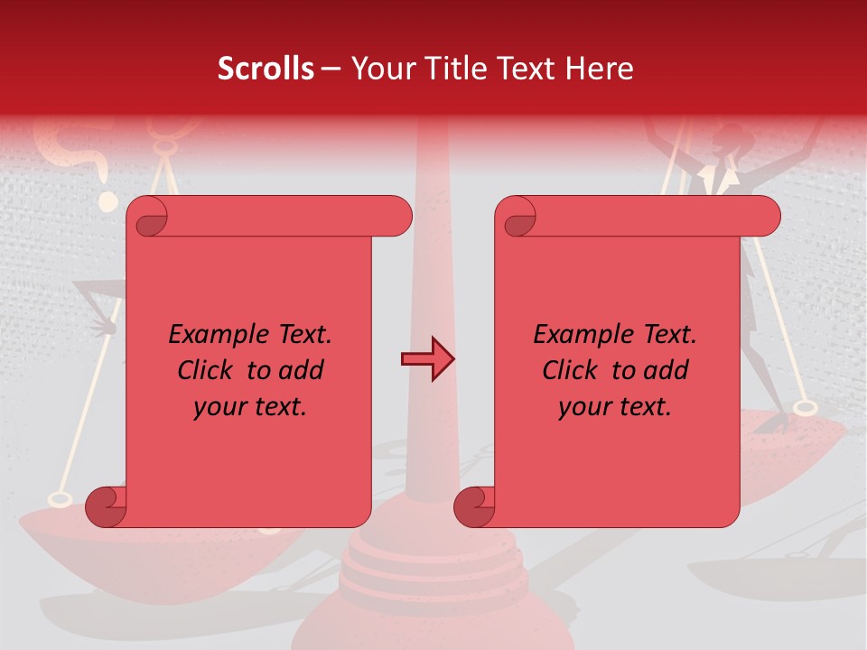 A Man And Woman Balance On A Scale PowerPoint Template