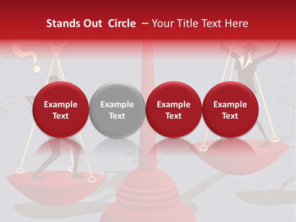 A Man And Woman Balance On A Scale PowerPoint Template