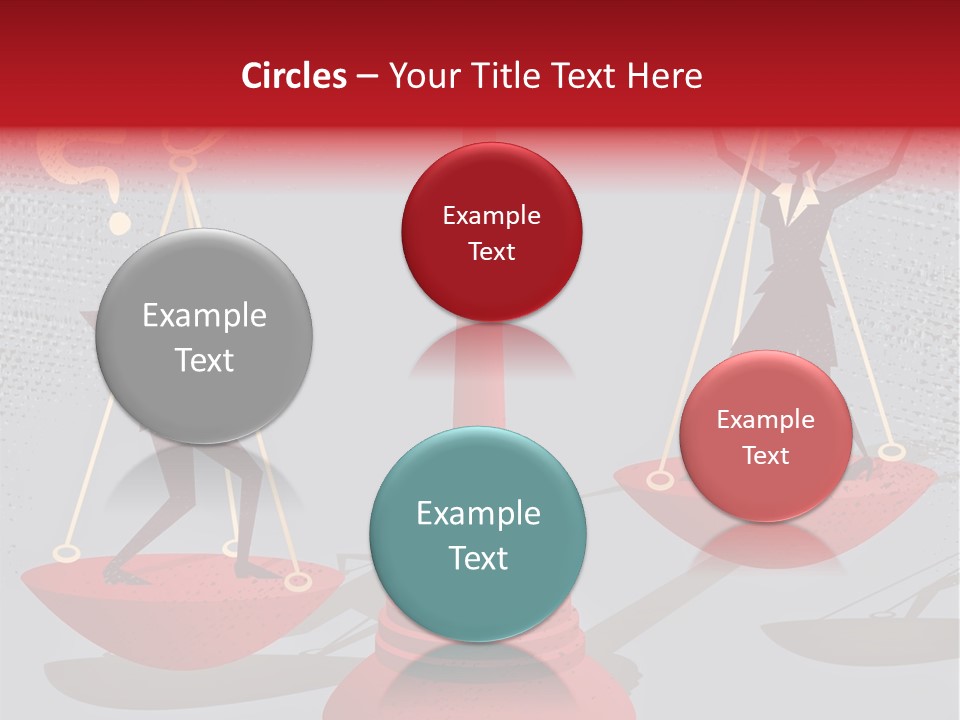 A Man And Woman Balance On A Scale PowerPoint Template