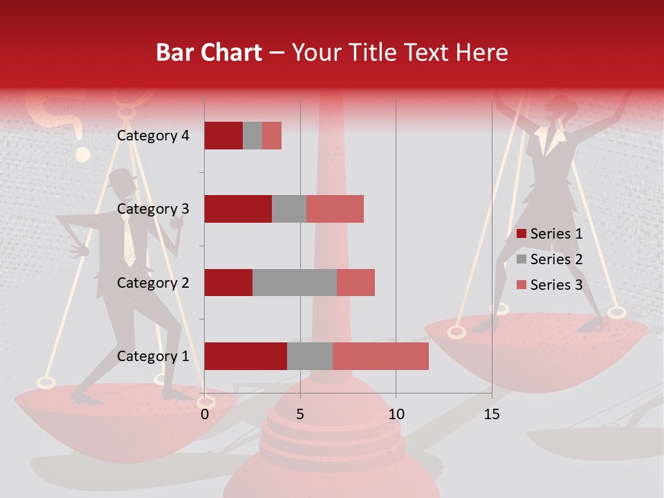 A Man And Woman Balance On A Scale PowerPoint Template