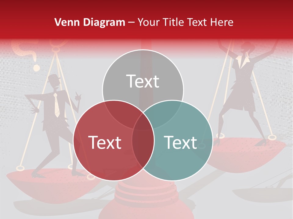 A Man And Woman Balance On A Scale PowerPoint Template