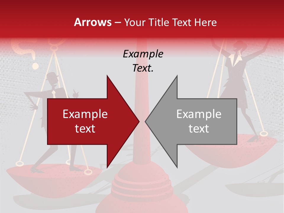 A Man And Woman Balance On A Scale PowerPoint Template