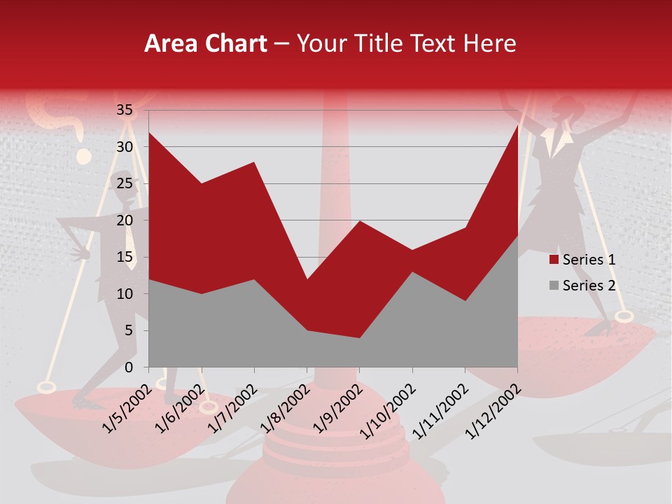 A Man And Woman Balance On A Scale PowerPoint Template