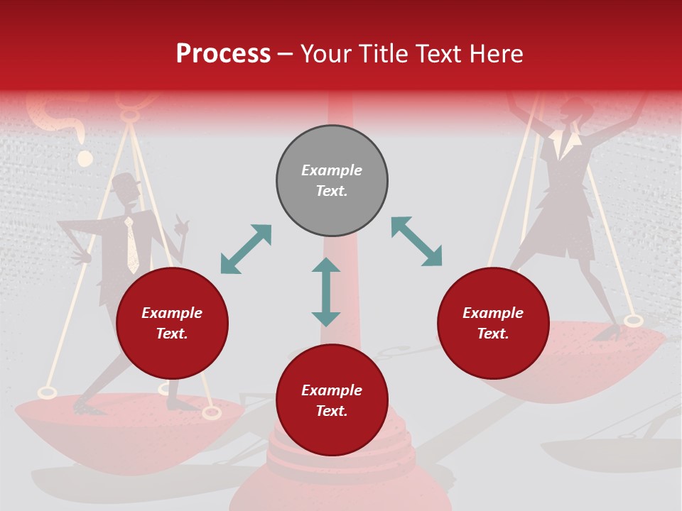A Man And Woman Balance On A Scale PowerPoint Template