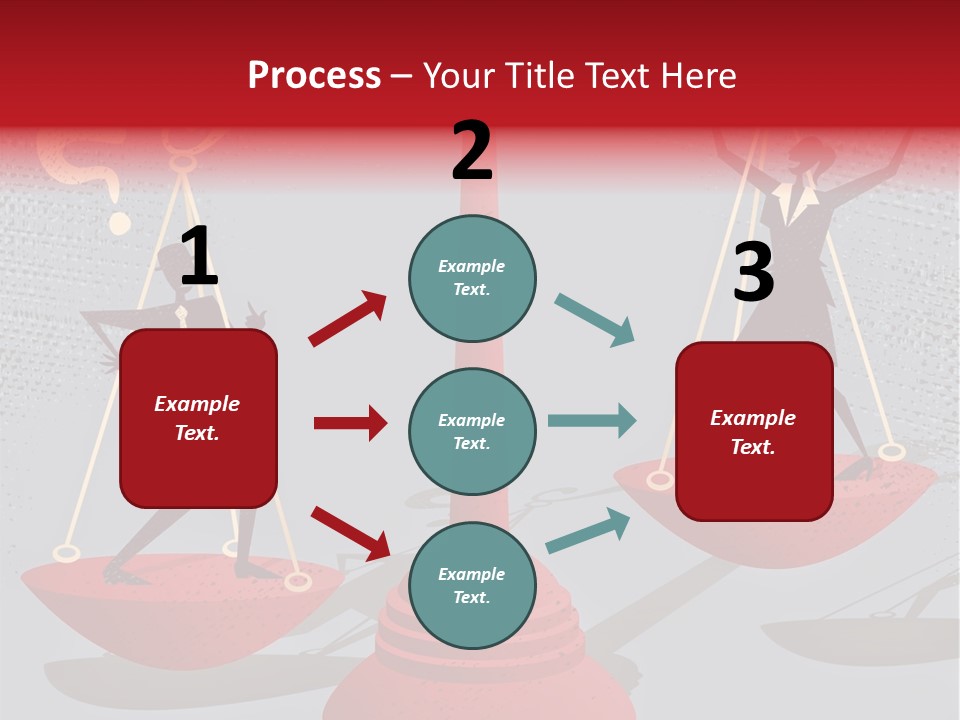 A Man And Woman Balance On A Scale PowerPoint Template