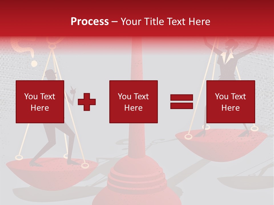 A Man And Woman Balance On A Scale PowerPoint Template