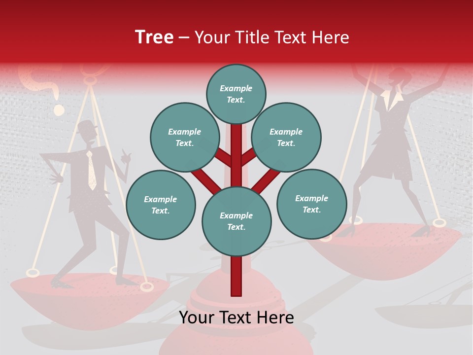 A Man And Woman Balance On A Scale PowerPoint Template