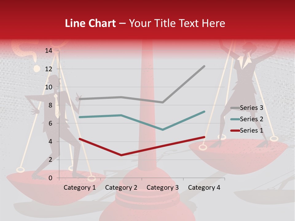 A Man And Woman Balance On A Scale PowerPoint Template