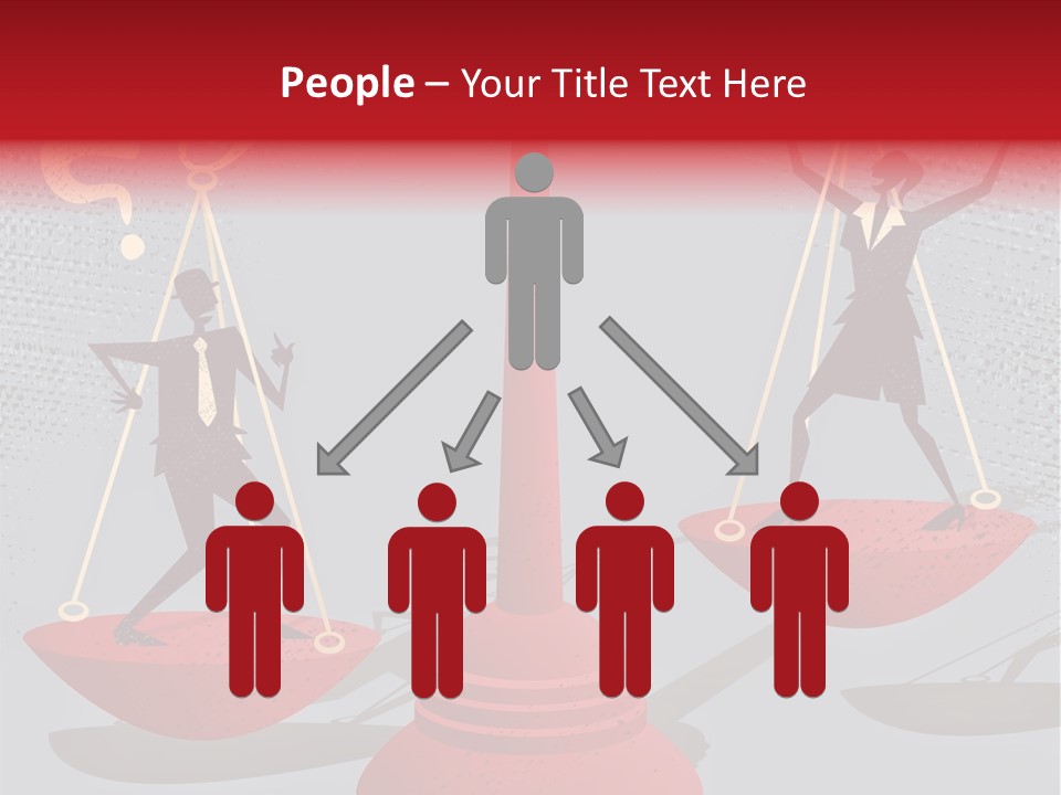 A Man And Woman Balance On A Scale PowerPoint Template