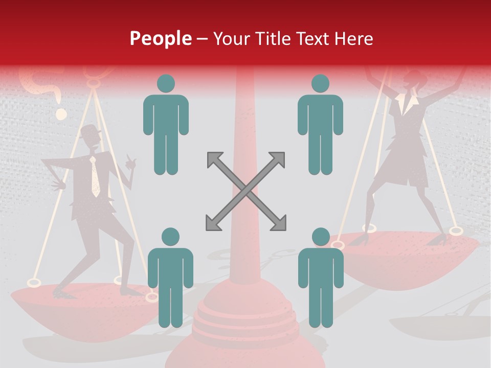 A Man And Woman Balance On A Scale PowerPoint Template