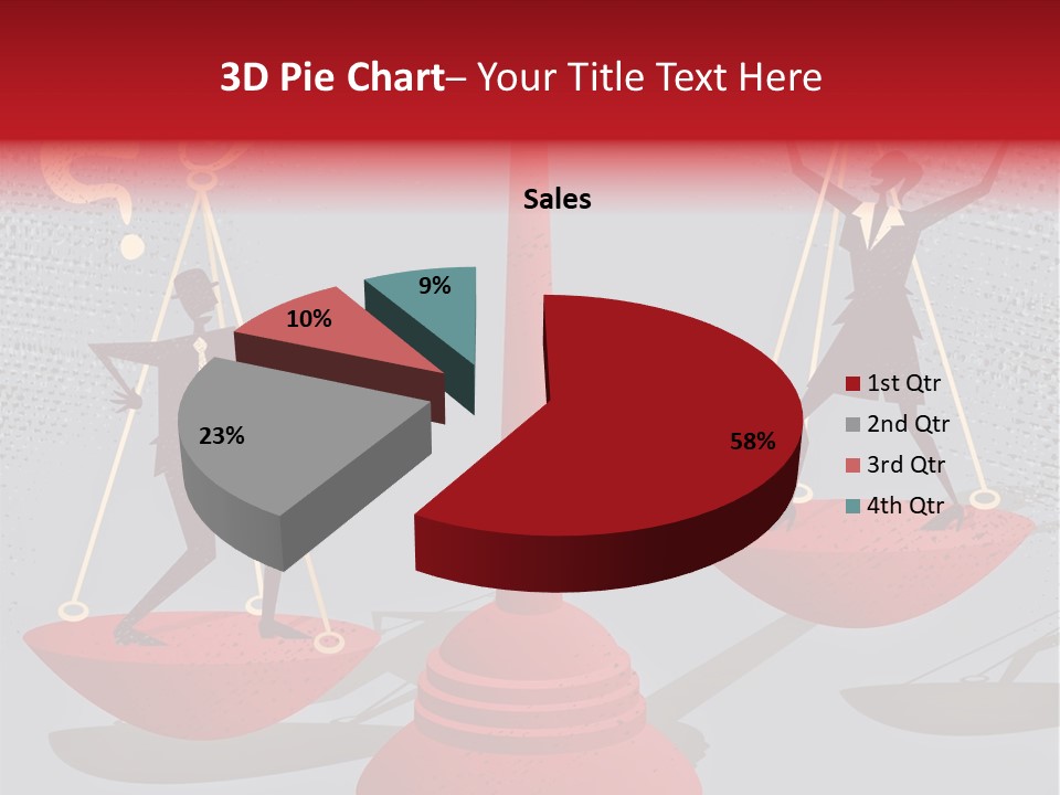 A Man And Woman Balance On A Scale PowerPoint Template
