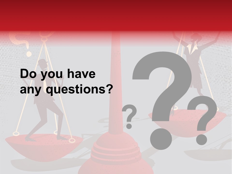 A Man And Woman Balance On A Scale PowerPoint Template