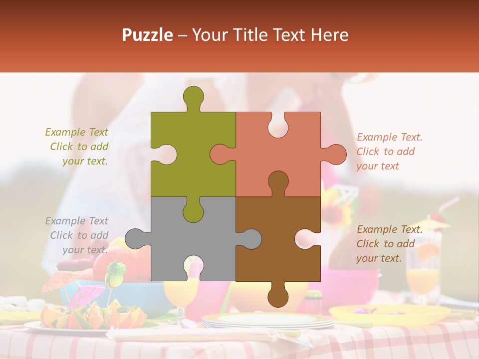 A Table Topped With Plates And Bowls Filled With Food PowerPoint Template