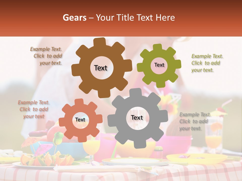 A Table Topped With Plates And Bowls Filled With Food PowerPoint Template