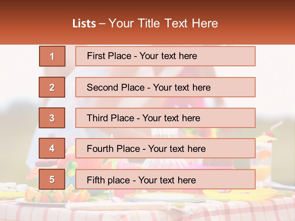 A Table Topped With Plates And Bowls Filled With Food PowerPoint Template