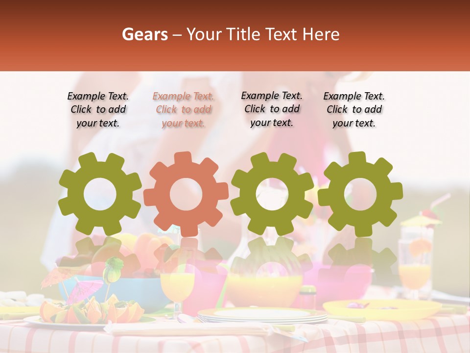 A Table Topped With Plates And Bowls Filled With Food PowerPoint Template