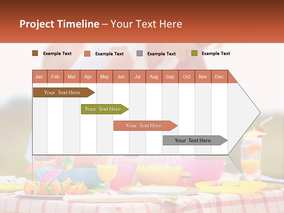 A Table Topped With Plates And Bowls Filled With Food PowerPoint Template