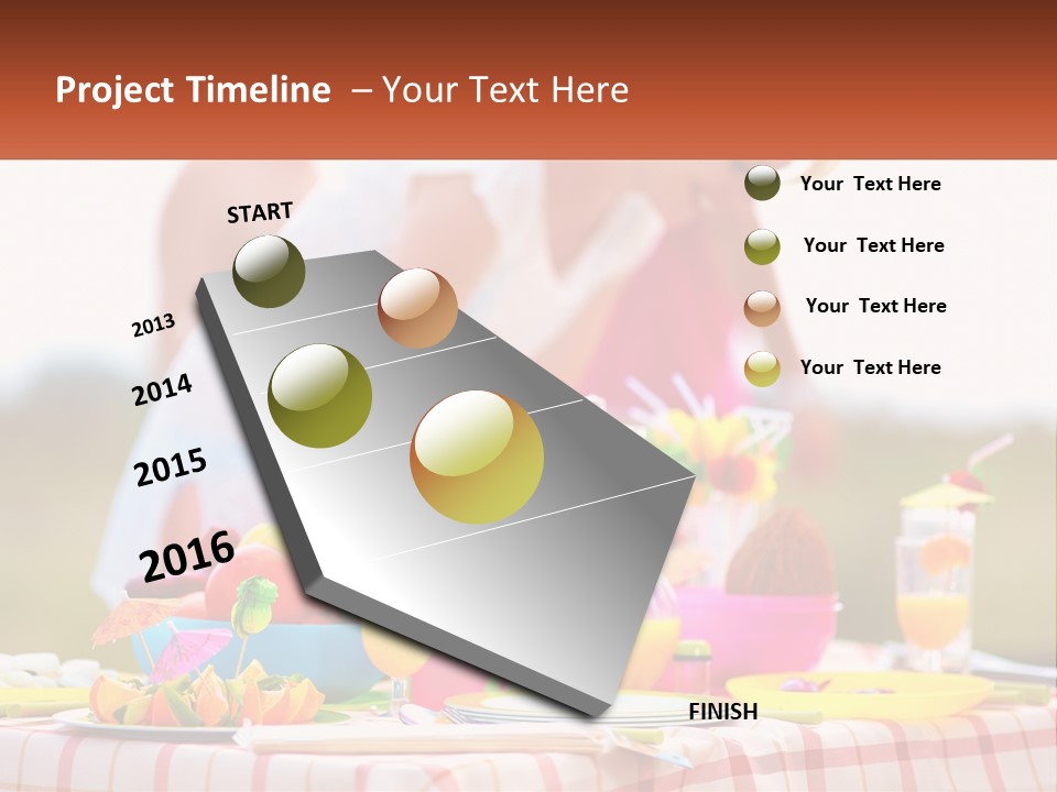 A Table Topped With Plates And Bowls Filled With Food PowerPoint Template