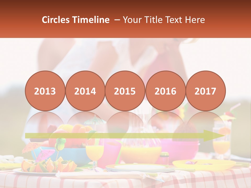 A Table Topped With Plates And Bowls Filled With Food PowerPoint Template